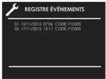 Forza FODP30S - Journal dévenements - 1