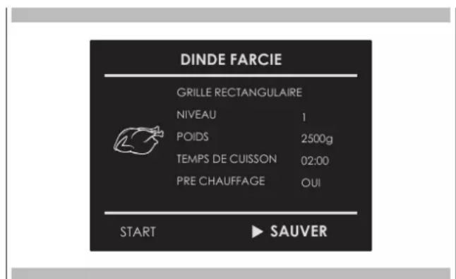 Forza FODP30S - Sauvegarder une recette personalisée: - 3