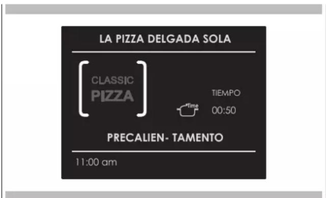 Forza FODP30S - Selecciónar una receta“CLASSICPIZZA”ya configurada: - 2