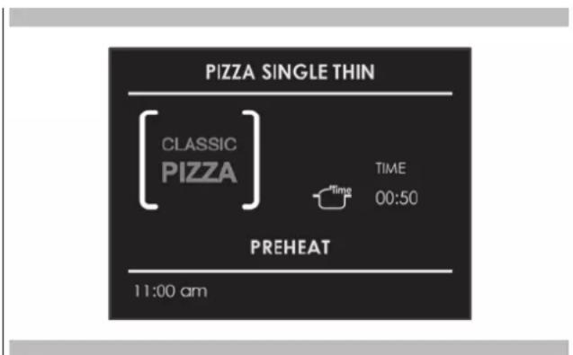 Forza FODP30S - Selecting an already-set "CLASSIC PIZZA" recipe: - 2