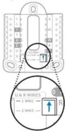 HONEYWELL RTH7560E1001/E - Set R-switch position and insert R-wire or wires. - 2