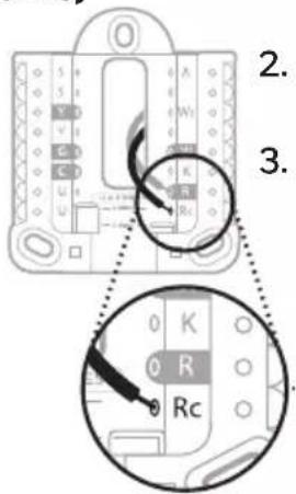 HONEYWELL RTH7560E1001/E - Set R-switch position and insert R-wire or wires. - 5