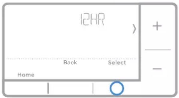 HONEYWELL RTH7560E1001/E - Choisissez un format d'horloge. - 1