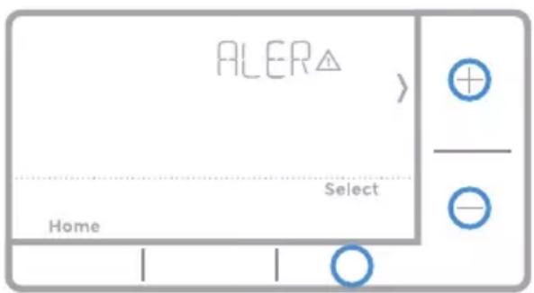 HONEYWELL RTH7560E1001/E - Alert screen - 2