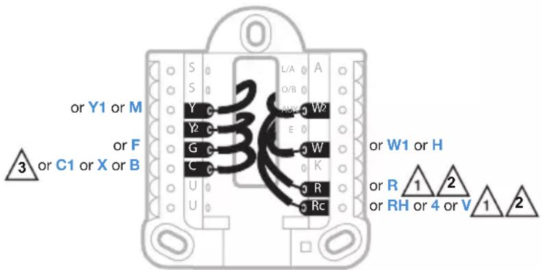 HONEYWELL RTH7560E1001/E - NOTES: - 1