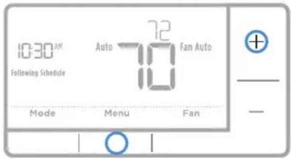 HONEYWELL RTH7560E1001/E - Menu avancé - 1