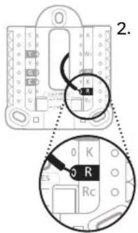 HONEYWELL RTH7560E1001/E - Set R-switch position and insert R-wire or wires. - 3