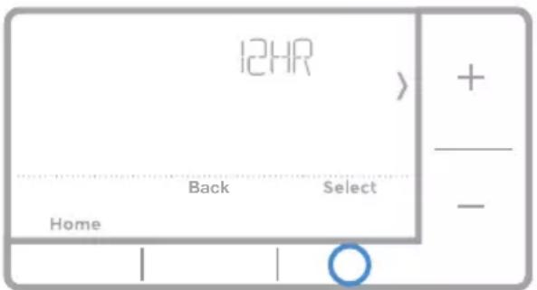 HONEYWELL RTH7560E1001/E - Choose a clock format. - 1