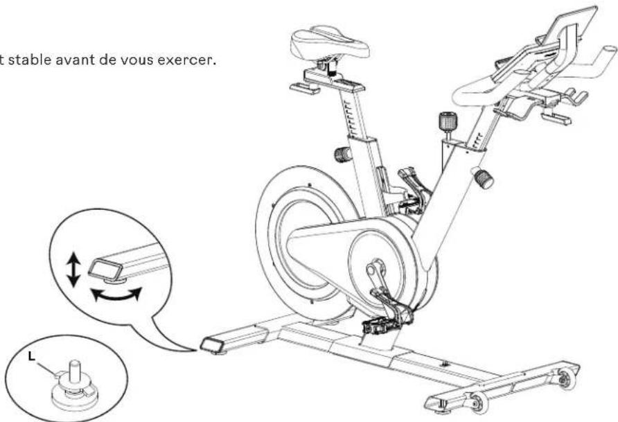 BOWFLEX IC Bike SE - Nivelage de l'appareil - 3