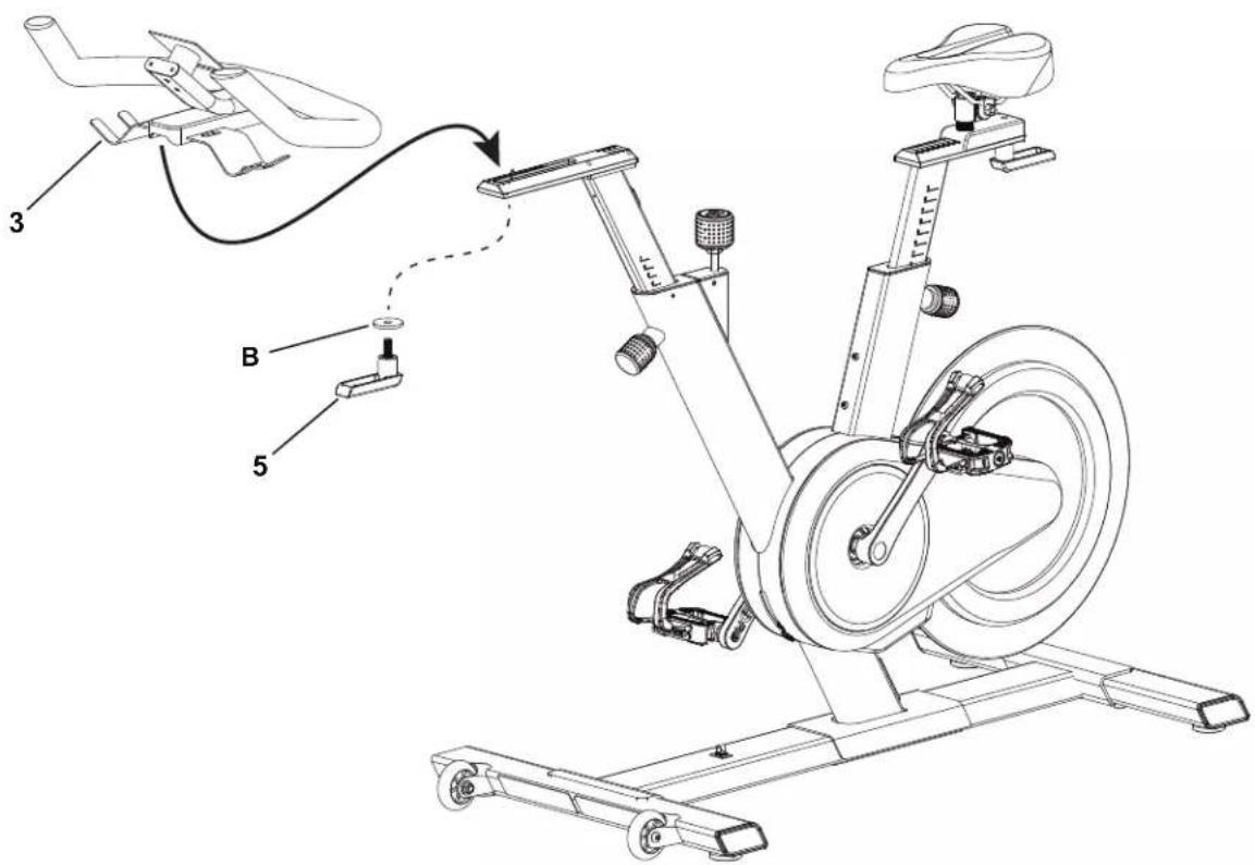 BOWFLEX IC Bike SE - Installer l'ensemble guidon sur l'ensemble cadre - 1
