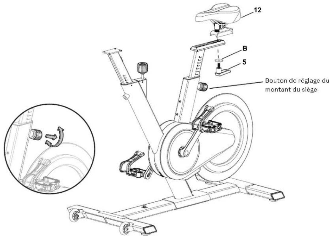 BOWFLEX IC Bike SE - Installer l'ensemble siège - 2