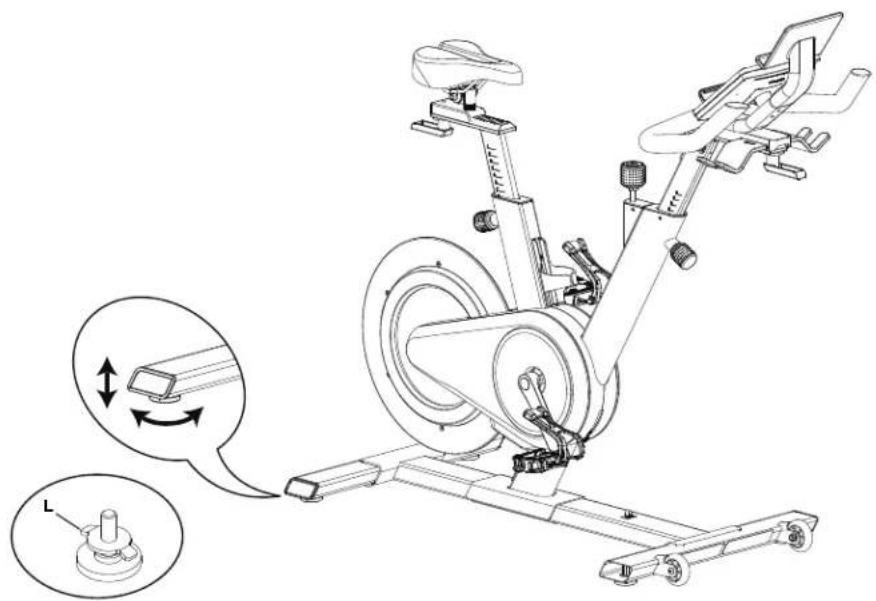 BOWFLEX IC Bike SE - Ajustez les patins réglables si nécessaire - 2