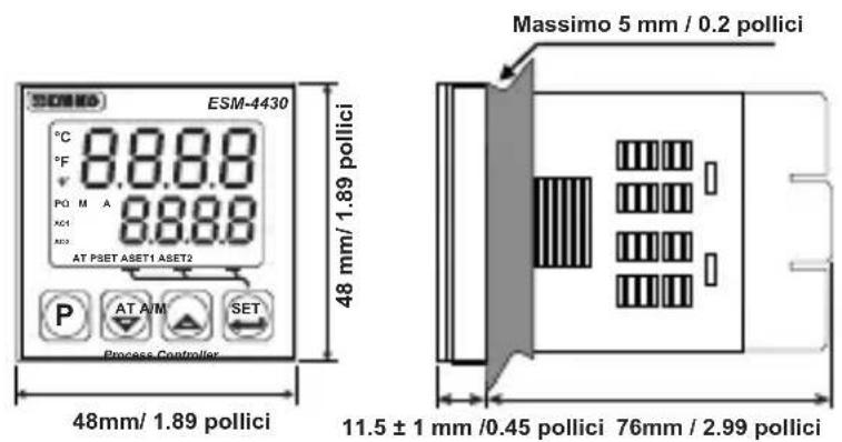 Emko ESM-9930 - Distanza minima tra i centri di taglio del pannello: - 6