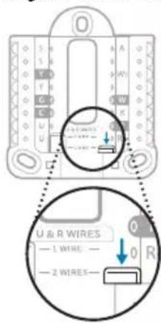 HONEYWELL RTH5160D1003/E - If you have 2 R-wires (R or Rh, and Rc) - 1