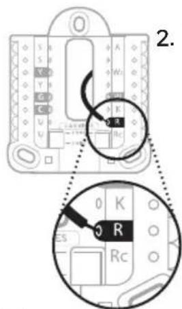 HONEYWELL RTH5160D1003/E - Si vous avez un fil R (R, Rh ou Rc) - 2