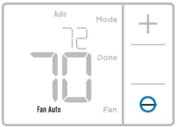 HONEYWELL RTH5160D1003/E - Fan modes: - 1