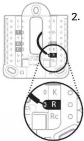 HONEYWELL RTH5160D1003/E - If you have 1 R-wire (R, Rh, or Rc) - 2