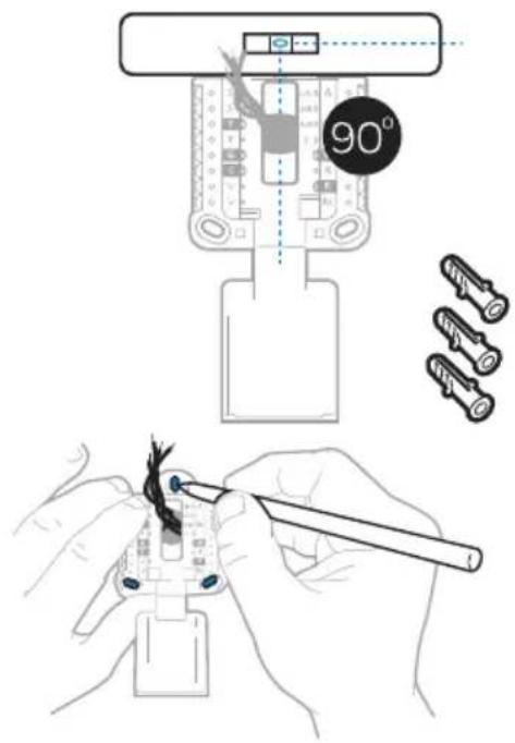 HONEYWELL RTH5160D1003/E - Insert the wall anchors. - 1