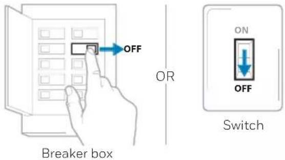 HONEYWELL RTH5160D1003/E - Turn power OFF. - 2