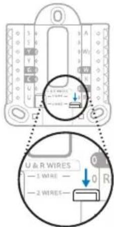 HONEYWELL RTH5160D1003/E - Si vous avez deux fils R (R ou Rh, et Rc) - 1