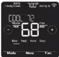 HONEYWELL RCHT8612WF2005/W - Adjusting the temperature in Auto mode - 3