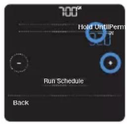 HONEYWELL RCHT8612WF2005/W - Réglage du maintien temporaire (à utiliser avec les programmations temporelles uniquement) - 2