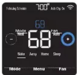 HONEYWELL RCHT8612WF2005/W - Ajustar la temperatura en modo automático - 1