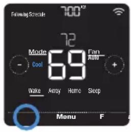 HONEYWELL RCHT8612WF2005/W - Adjusting the temperature in Auto mode - 2