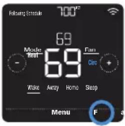HONEYWELL RCHT8612WF2005/W - Setting the fan - 4