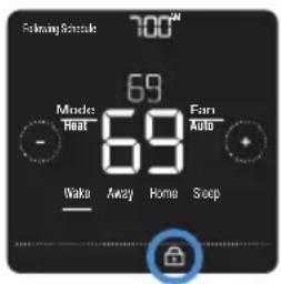 HONEYWELL RCHT8612WF2005/W - Desbloquear la pantalla - 1