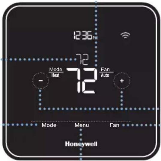 HONEYWELL RCHT8612WF2005/W - Ajustar la temperatura - 1