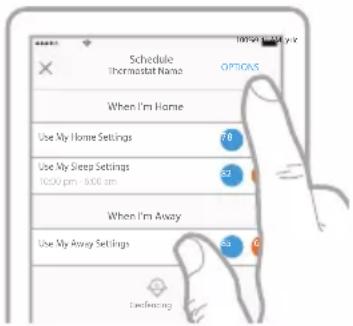 HONEYWELL RCHT8612WF2005/W - Setting location-based temperature control and smart scheduling in the Lyric app - 1