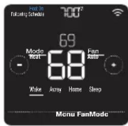 HONEYWELL RCHT8612WF2005/W - Ajustar la temperatura en modo automático - 4