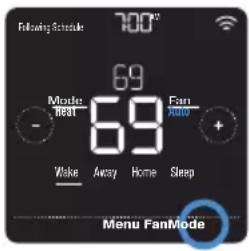 HONEYWELL RCHT8612WF2005/W - Configurar el ventilador - 1