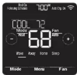 HONEYWELL RCHT8612WF2005/W - Ajustar la temperatura en modo automático - 3