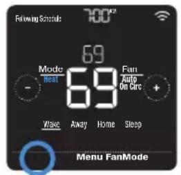 HONEYWELL RCHT8612WF2005/W - Seleccionar el modo de sistema - 1