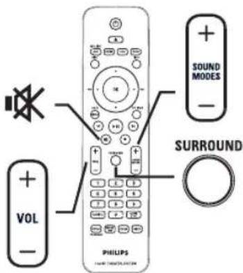 PHILIPS HTS3566D - Réglage du son et du volume - 1