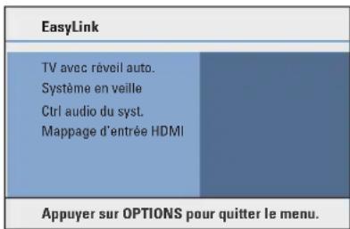 PHILIPS HTS3566D - Définition de la commande EasyLink - 1