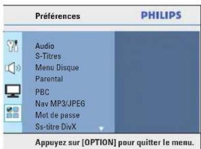 PHILIPS HTS3566D - Accès au menu de configuration - 5