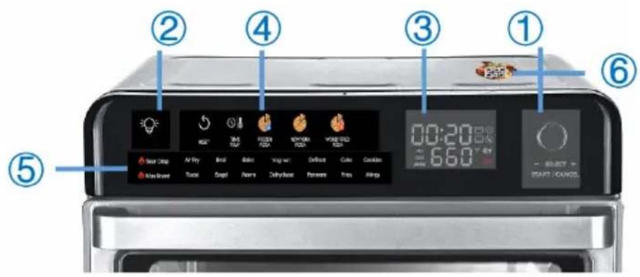 Klarstein Air Glaze Digital - BEDIENFELD - 1