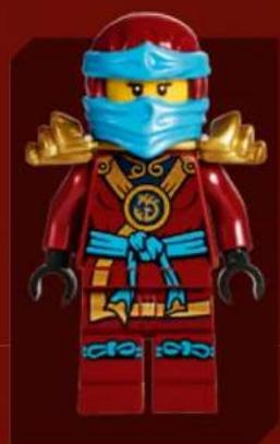 L Miniature of a red and gold character wearing a blue helmet and face mask (no text or symbols visible)