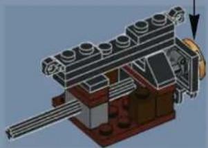 3D mechanical assembly diagram showing a multi-tiered robotic arm with no visible text or symbols