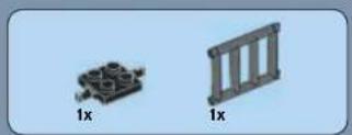 Two 3D mechanical components labeled '1x' on a light blue background, no text or symbols present.