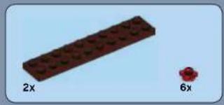 Two LEGO blocks of varying sizes, one with 2x height and one with 6x height (no text or symbols on the blocks themselves)