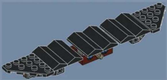 3D diagram of a multi-tiered LEGO structure with no visible text or symbols
