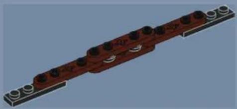 3D rendering of a red mechanical component with multiple bolt holes and mounting flanges (no text or symbols visible)