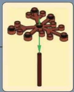 Illustration of a decorative tree with a central node and a hanging ornament (no text or symbols)