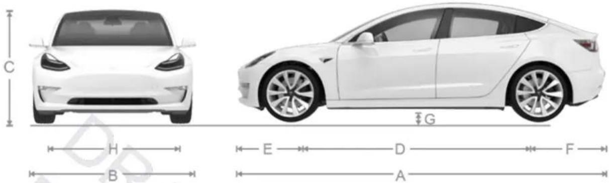 TESLA Model 3 (2017) - Barres de toit - 1