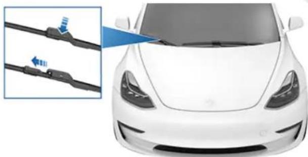 TESLA Model 3 (2017) - Remplacement des balais d'essuie- glaces - 2