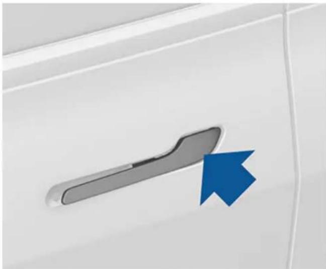 TESLA Model 3 (2017) - Utilisation des poignées extérieures - 1